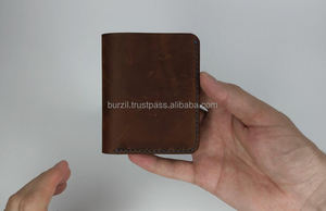 Handmade <b>Leather</b> <b>Wallet</b> Crazy Horse <b>Bifold</b> Personalized Gift For Him & Her Engraved Minimalist Slim Design CHW-0029 - Product Image 4