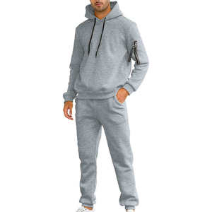 Ensemble de survêtement pour homme, qualité supérieure, design personnalisé, style streetwear, vente en gros, tendance 2026, survêtement unisexe en molleton technique avec capuche - Product Image 1