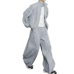 ชุดเซ็ตเสื้อฮู้ดดี้และกางเกงวอร์มผ้าฝ้ายเทคโนโลยีพิมพ์ลาย น้ำหนักเบา ทรงปกติ สวมใส่สบาย ระบายอากาศได้ดี แห้งเร็ว สำหรับผู้ชาย แบบสั่งทำได้ - Product Image 2