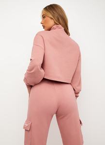 Conjunto Deportivo de 2 Piezas para Mujer, con Capucha, Transpirable, con Logotipo Personalizado, para Fitness, Jogging, Casual, Deportivo, con Patrón Sólido, para Deportes de Invierno - Product Image 4