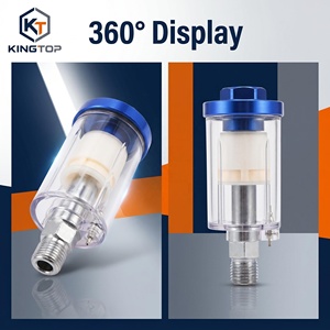 AF-02 Mini Air Spray Gun Water Oil Separator Filter, High-Performance Pneumatic Tail Gas Line Inline Moisture Trap with Clear Ho - Product Image 5
