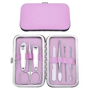 7 In 1 Stainless Steel <b>Nail</b> <b>Kit</b> Portable Manicure Set With Case For Adults Classic Style - Product Image 6