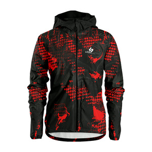 Personalized <b>Men's</b> Hooded Windbreaker Jacket Black Teal Pattern Sublimation Print Quick Dry Sporty Autumn Wear <b>Pullover</b> Style - Product Image 5