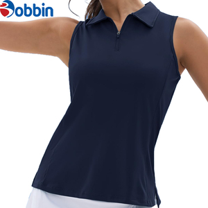 Polo sin mangas para mujer de marca privada, cómodo, con logo personalizado, para golf - Product Image 2