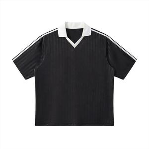 Tissu tricoté extensible respirant confortable de haute qualité, chemise de golf pour homme, manches courtes personnalisées, 100% polyester - Product Image 1