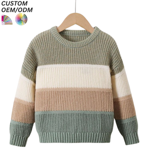 Suéter de Punto Diario Personalizado para Niños, Jersey de Algodón Ecológico, Transpirable, Informal, de Invierno, Compatible con OEM y ODM para Fabricación al por Mayor - Product Image 4