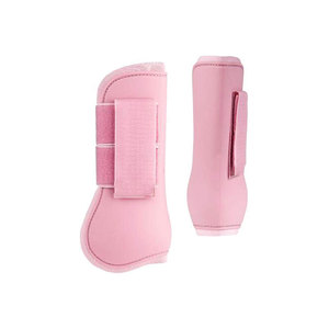 White Faux Fur Horse Leg Boots With <b>Velcro</b> <b>Straps</b> For Protection - Product Image 4