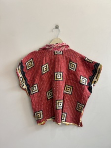 Embroidered Reversible <b>Quilted</b> Kantha Short <b>Jacket</b> Boho Vintage Coat Women <b>Jacket</b> - Product Image 2