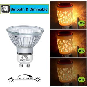 Confezione da 4 Lampadine Alogene GU10 25W di Ricambio NP5 per Scaldacera 120V, Bruciatore per Cera Profumata per Aree Incassate - Product Image 2