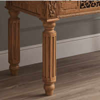 Ensemble de pieds de meubles en bois massif durables pour canapé, armoire, table, lit – Support robuste, élégamment sculpté, moderne, pour salon extérieur