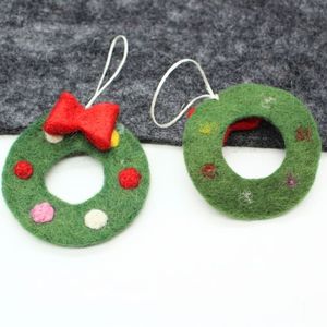 Handmade Felt Christmas <b>Wreath</b> Ornament Holiday Tree Hanging Decoration - Product Image 3