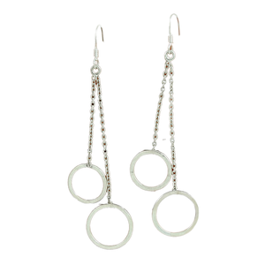 New Arrival Wholesale Personalized Jewelry 925 Sterling Silver Round Shape Classic <b>Dangle</b> <b>Earrings</b> for Woman Girls Bulk Supplier - Product Image 1