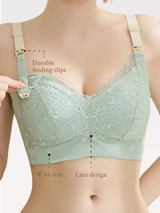 Bmama Floral Lace <b>Nursing</b> Bra & Matching Bikini Set Bmama Breathable Green Tea <b>Nursing</b> Lingerie Collection - Product Image 2