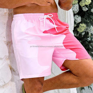 Maillot de bain d'été imprimé en polyester extensible dans les 4 sens personnalisé Short de plage maillot de bain pour hommes - Product Image 1