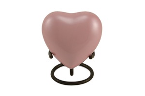Pink Heart Shaped Cremation Urn for Baby Engraved <b>Memorial</b> <b>Keepsake</b> Heart Urn Decorative Metal Urn For Human Ashes - Product Image 3