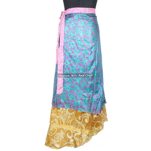 New <b>Beach</b> Vintage Silk <b>Magic</b> Long Size Wrap Halter Tube Rajasthani Assorted Colors <b>Magic</b> Long Wrap Skirts Indian Reversible Silk - Product Image 6