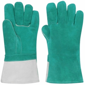 Heavy-Duty XL Construction <b>Gloves</b> Reinforced Cowhide Split Leather Anti-Vibration Abrasion Heat Resistant TPR Cotton Safety Cuff - Product Image 4