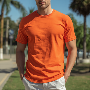 Men’s High Quality T-Shirts Premium Cotton Short Sleeve Soft Comfortable Tee with OEM ODM Customization - Product Image 1