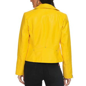 Nouvelle arrivée, veste en cuir pour femme, taille adulte, design tendance, veste en cuir décontractée pour femme, fermeture éclair, chaude pour l'hiver - Product Image 2