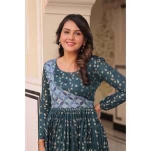 Robe de soirée longue en organza - Robe de soirée formelle avec tissage jacquard - Product Image 1