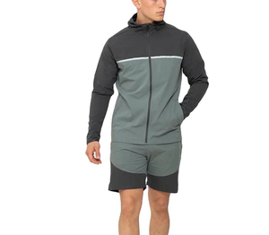 Hot Selling Waterproof Nylon Jacket Shorts Set Windbreaker <b>Tracksuit</b> Short Set Summer Jacket Joggers Lightweight Shorts Set - Product Image 3
