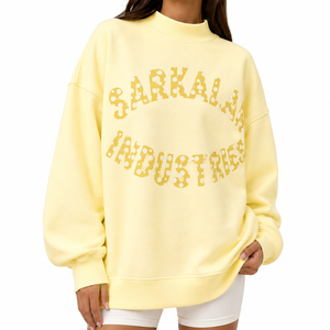 Sweat-shirt à col montant personnalisé pour femme, en coton doux, coupe décontractée, pour usage quotidien, fabricant en gros ODM - Product Image 1