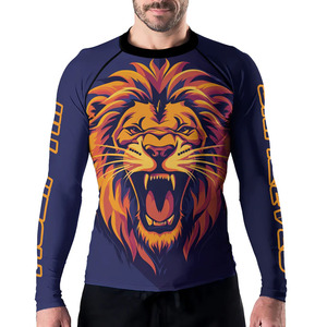 Men Custom Rash <b>Vest</b> <b>Long</b> Sleeve Quick Dry UV Protection UPF50+ Swim Shirt Printed Rash Guard Shirts - Product Image 5