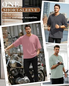 Heavy Weight 100% Cotton Oversized T-<b>Shirt</b> <b>Men</b> 220 Grams Shoulder Custom Printing Hip Hop Plus Size 100% Cotton Blank Boxy <b>Men's</b> - Product Image 4