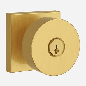 Luxury Solid Brass Round Passage Privacy Knob with Square Backplate <b>Dummy</b> Design for Door Knob Furniture Hardware Durable - Product Image 6