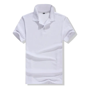Polo de Manga Corta Negro para Hombre, Color Sólido, Algodón Piqué, Casual, Transpirable, Corte Regular, Diseño Tejido - Product Image 2