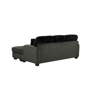 Divano Angolare Moderno Reversibile 100% Schiuma con Struttura a Blocchi, Cuscini Reversibili e Cuscini Decorativi per Arredamento Soggiorno - Product Image 5