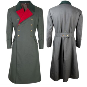<b>Men's</b> Wool <b>Greatcoat</b> Waterproof Breathable Winter Style WW2 Reproduction German M36 Gabardine General Great Coats - Product Image 4