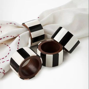 American Style Wooden Resin Modern Style Napkin <b>Ring</b> Holder Tissue <b>Plate</b> Decor Top Quality Restaurant Tableware for Parties Use - Product Image 1