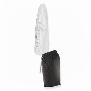Ensemble de survêtement d'été personnalisé avec impression DTF, ensemble de 2 pièces, t-shirt à manches courtes et short pour homme - Product Image 4