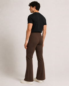 Leggings acampanados personalizados para hombre, ropa de gimnasio, pantalones acampanados ecológicos, leggings de compresión de cintura alta, leggings para entrenamiento en el gimnasio para hombre - Product Image 5