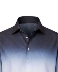 Camisa Formal para Hombre en Gris Carbón y Rojo Degradado, Algodón Premium, Manga Larga, Cierre de Botones, Estilo Casual Elegante, Suministro al por Mayor del Fabricante - Product Image 5