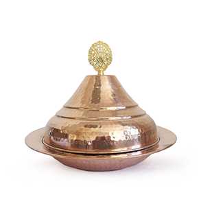 Plato para servir mantequilla de forma ovalada, vajilla de cobre de alta calidad, plato para mantequilla para venta al por mayor. - Product Image 6