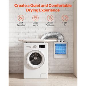 Kit di Ventilazione per Asciugatrice da Interno 3-in-1 di Prima Scelta, Materiale ABS Premium, Promemoria Intelligente di Surriscaldamento, Facile Installazione per Scarico da 4 Pollici - Product Image 6