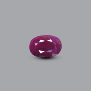6.3 Carat African Ruby Loose Gemstone Oval Cut 10x12mm for Fine Jewelry - Product Image 1