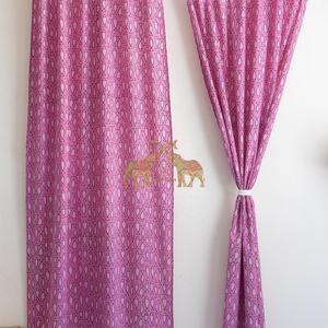 Nouvel ensemble de rideaux en coton imprimé poisson, fabriqué à la main, pour la maison et l'hôtel - Product Image 5