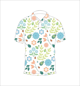 เสื้อโปโลพิมพ์ลายสวนดอกไม้แบบกำหนดเอง แขนสั้น ระบายอากาศได้ดี เหมาะสำหรับฤดูร้อน สไตล์ลำลอง แฟชั่นสำหรับทุกเพศ - Product Image 4