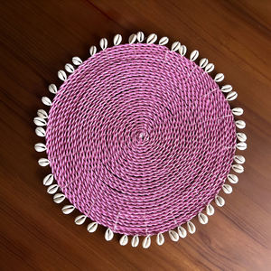 Tendance du moment : Sets de table écologiques bohèmes en jonc de mer naturel, tressés à la main, 35 cm, pour décoration de table de mariage, en osier festonné - Product Image 1