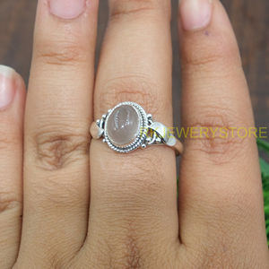 Bague en quartz rose naturel, bague en argent sterling 925, bague au design artisanal, bagues de fiançailles et de mariage pour femmes, cadeau en quartz rose - Product Image 4
