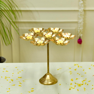 Handcrafted Urli <b>Candle</b> Holder Stand Decorative Metal <b>Tealight</b> Holder for Home Decor Table Centerpiece Festive Decoration Diwali - Product Image 4