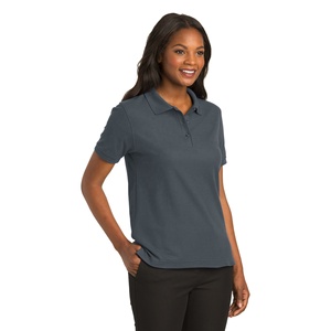 Polo de Manga Corta para Mujer, Color Sólido, 100% Algodón Piqué, Ropa Casual, Venta al Por Mayor, Personalizable OEM, Precios Económicos, Camiseta de Golf - Product Image 2