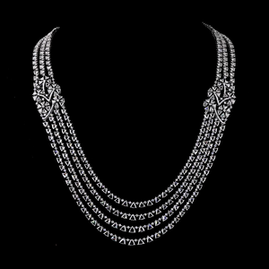 Collar de Diamantes Cultivados en Laboratorio con Corte Rosa, Certificado por IGI, Plateado en Rodio, para Mujer, de Lujo, para Compromiso o Fiesta - Product Image 1
