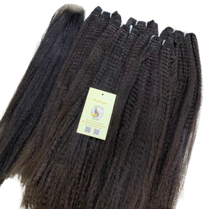 Extensiones de Cabello Humano de Primera Calidad, Cabello Virgen con Cutículas Alineadas, Extensiones de Cabello Liso Rizado con Cierre de Encaje, Vietnam - Product Image 1