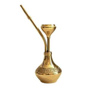 Chicha artisanale en laiton laqué de qualité supérieure avec 1 tuyau - Écologique, durable, cadeau idéal pour la décoration intérieure et l'utilisation de la chicha - Product Image 5