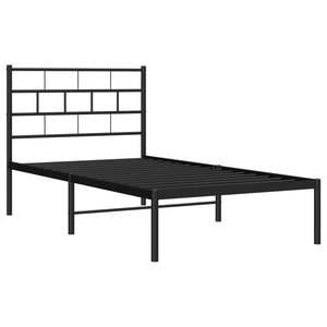 Cadre de lit en métal noir, taille 39,4 x 74,8 pouces, meubles urbains élégants et durables - Product Image 4