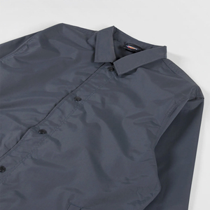 Graphite Gray Men <b>Coach</b> Jacket Snap Button Lightweight Windbreaker Point Collar Custom Logo Private Label Streetwear Wholesale - Product Image 4